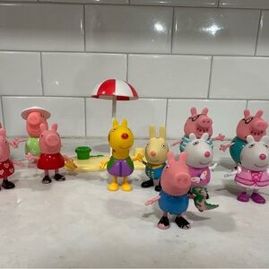 Peppa Pig Colorful Friends Playset - Pink, Yellow, Blue